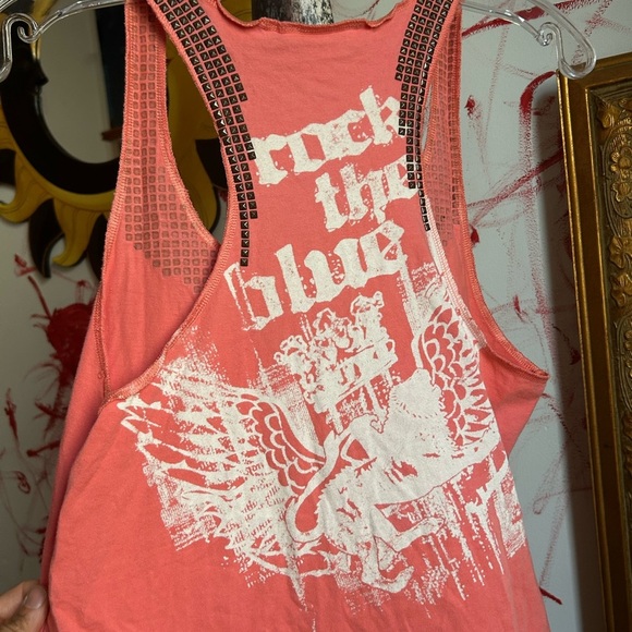 Y2K Parasuco Pink Studded Women's Tank Top Small - Picture 4 of 16